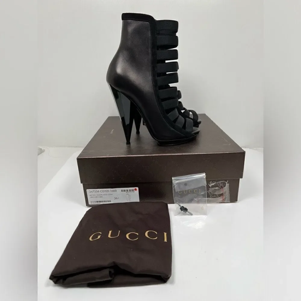 Gucci Black Booties Size 36.5
